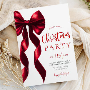 Invitation Carton d'invitation pour la fête de Noël avec un n
