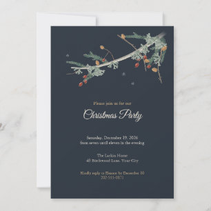 Invitation Carton d'invitation pour la fête de Noël Branches