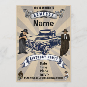 Invitation Carton d'invitation pour la fête des Lil Homies Ch
