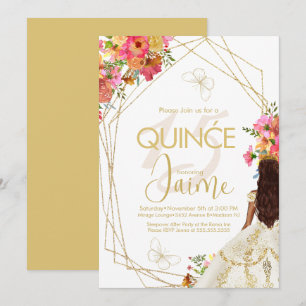Invitation Carton d'invitation pour la fête des quince ans av