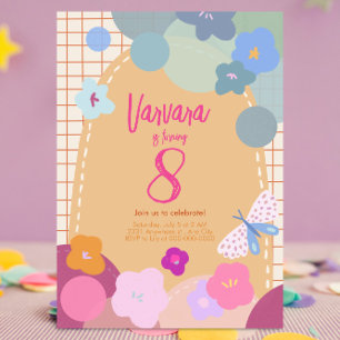 Invitation Carton d'invitation pour la fille d'anniversaire a