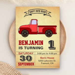 Invitation Carton d'invitation pour la première fête d'annive
