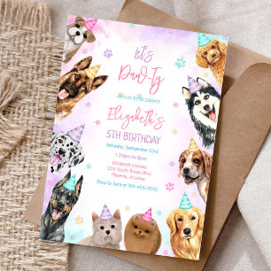 Invitation Carton d'invitation pour l'anniversaire de kitten 