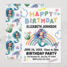 Carton d'invitation pour l'anniversaire de la Sirè