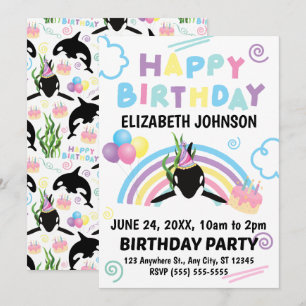 Invitation Carton d'invitation pour l'anniversaire d'une orqu
