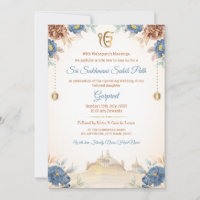 Carton d'invitation pour le Floral Sukhmani Sahib 