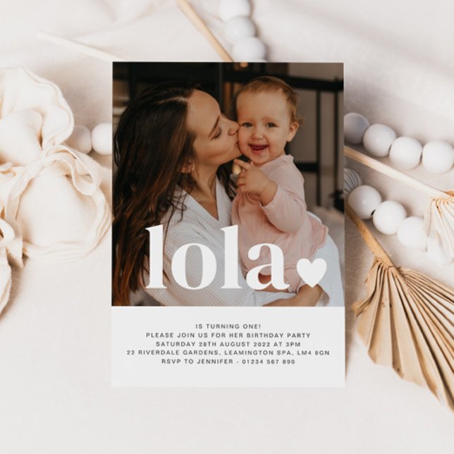 Invitation Carton d'invitation pour le premier anniversaire a (Créateur téléchargé)