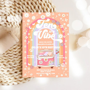 Invitation Carton d'invitation pour les 10 ans de Retro Hippi