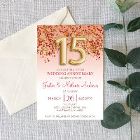 Carton d'invitation pour les 15 ans de mariage Bur