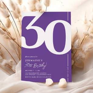 Invitation Carton d'invitation pour les 30 ans avec sérif vio