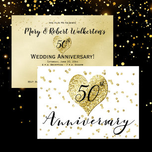 Invitation Carton d'invitation pour les 50 ans de mariage - C