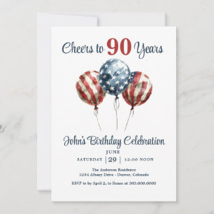 Invitation Carton d'invitation pour les 90 ans