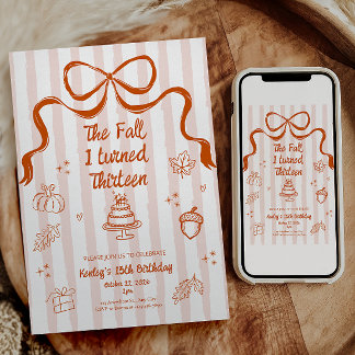 Invitation Carton d'invitation pour mes 13 ans - The Fall