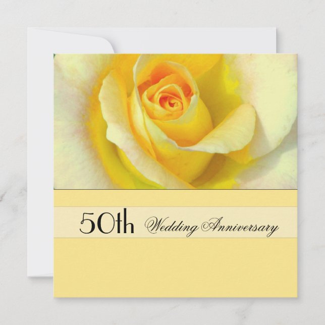 Invitation Carton d'invitation pour noces d'or (Devant)