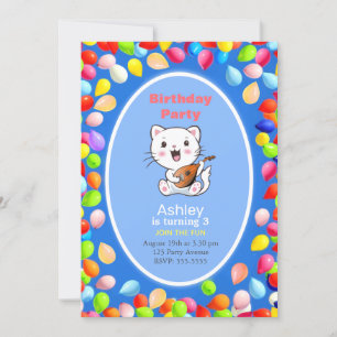 Invitation Carton d'invitation pour un 3ème anniversaire avec