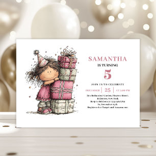 Invitation Carton d'invitation pour un 5ème anniversaire de t