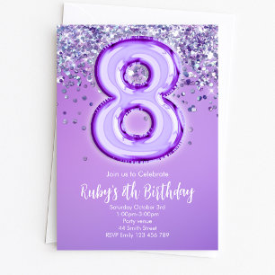 Invitation Carton d'invitation pour un 8ème anniversaire avec
