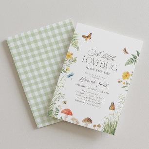 Invitation Carton d'invitation pour une baby shower Bug