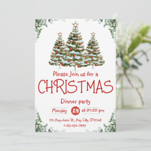 Invitation Carton d'invitation pour une fête de Noël à l'aqua