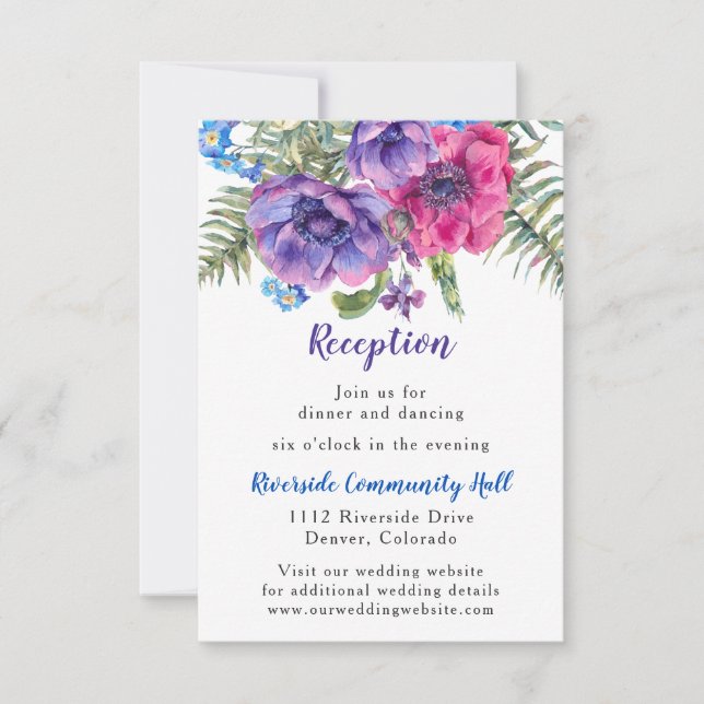 Invitation Carton d'invitation pour une réception de mariage  (Devant)
