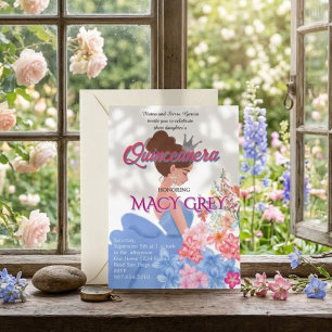 Invitation Carton d'invitation Quinceañera 15e anniversaire F