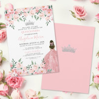 Carton d'invitation Quinceanera Rose Pâle