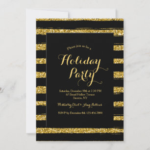 Invitation Carton d'invitation Rayures Luxueuses