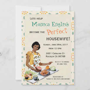 Invitation Carton d'invitation Rétro pour une fête de mariage