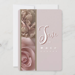Invitation Carton d'invitation Rose Pâle pour Sauvegarder la
