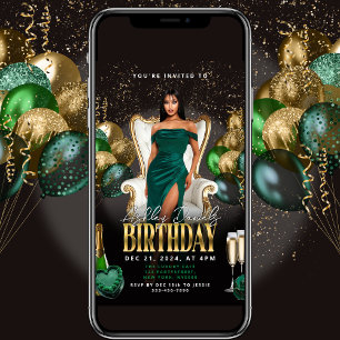 Invitation Carton d'invitation royal d'anniversaire avec ball