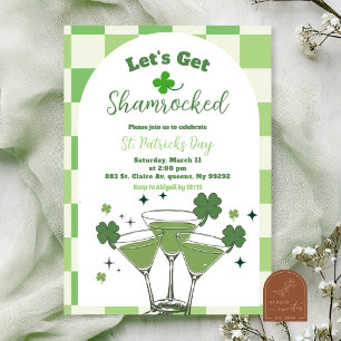 Invitation Carton d'invitation sage vert peppy pour la Saint-