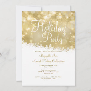 Invitation Carton d'invitation scintillant pour une fête de f
