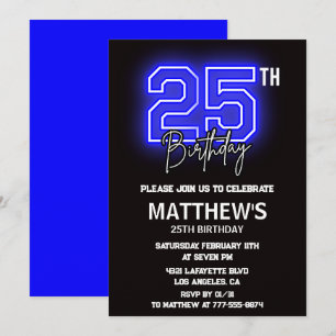 Invitation Cartons d'invitation 25e anniversaire Hommes Sport