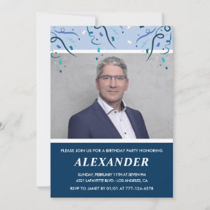 Invitation Cartons d'invitation 55e anniversaire homme Photo