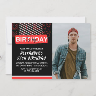 Invitation Cartons d'invitation 55e anniversaire Hommes Photo