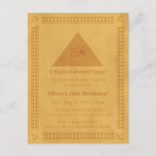 Invitation Cartons d'invitation à thème Égypte ancienne pour
