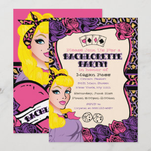 Invitation Cartons d'invitation à thème léopard rose pour soi