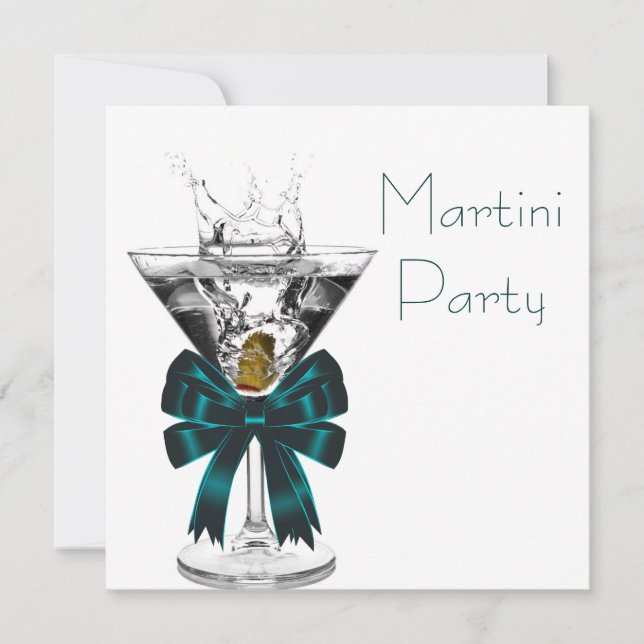 Invitation Cartons d'invitation à une soirée Martini Verre à  (Devant)