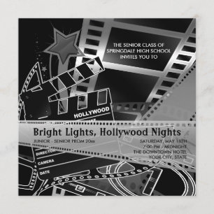 Invitation Cartons d'invitation au bal de promo Hollywood