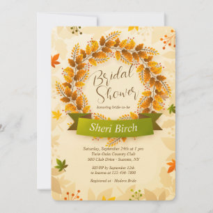 Invitation Cartons d'invitation Couronne d'automne