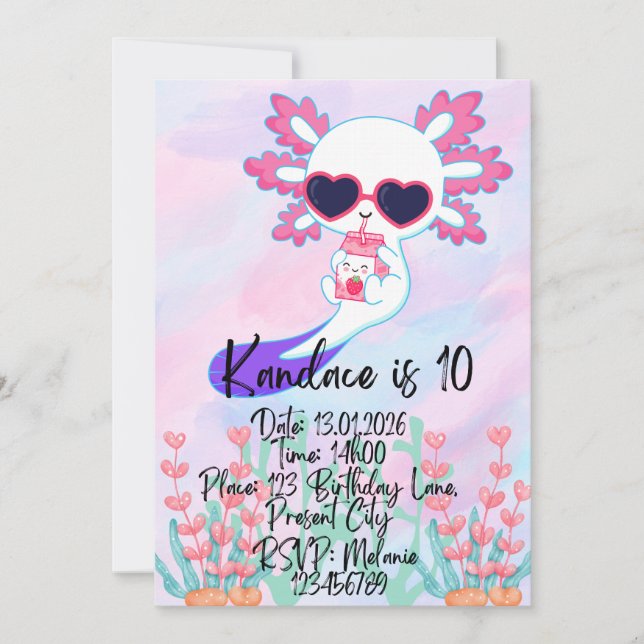 Invitation Cartons d'invitation d'anniversaire (Devant)