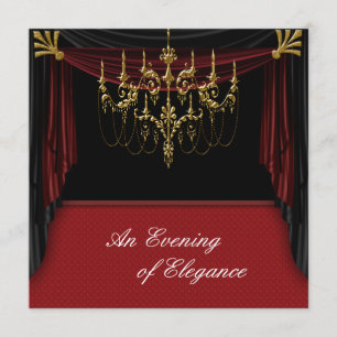 Invitation Cartons d'invitation de bal de promo Black Tie Gli