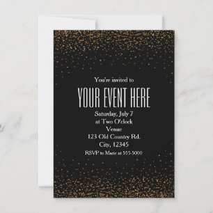 Invitation Cartons d'invitation de fête chic à paillettes fin