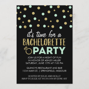 Invitation Cartons d'invitation de fête de bachelor chic avec
