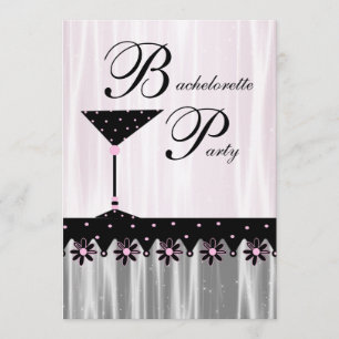 Invitation Cartons d'invitation de fête de bachelorette Pink 