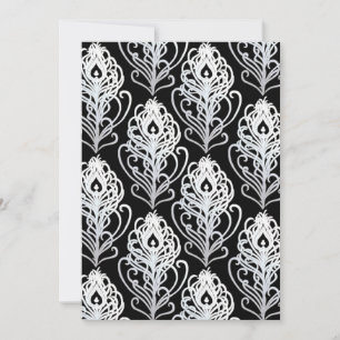 Invitation Cartons d'invitation de mariage à plume de paon bl