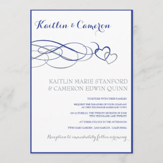 Invitation Cartons d'invitation de mariage (Bleu Horizon & Ar