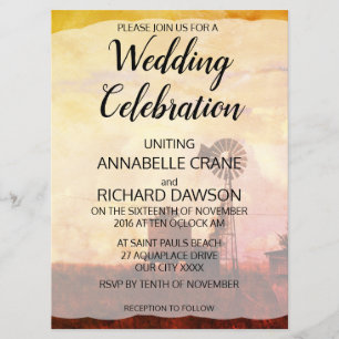Invitation Cartons d'invitation de mariage country Outback Au
