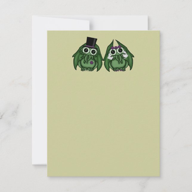 Invitation Cartons d'invitation de mariage de Cthulhu vierges (Devant)