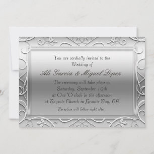 Invitation Cartons d'invitation de mariage élégants et glamou
